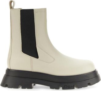 Ash White Leather Boots