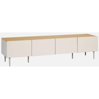 Sweeek Mobile TV in metallo e decorazione in legno 4 ante, 180cm