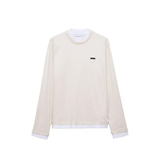 Prada Long-sleeved Cotton T-shirt