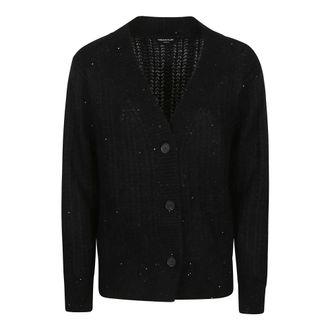 Fabiana Filippi Cardigans, female, Black, Size: XS VR3 Nero Cardigan