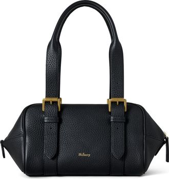 Mulberry Small Boston Heavy Grain Top Handle Bag in Black at Nordstrom