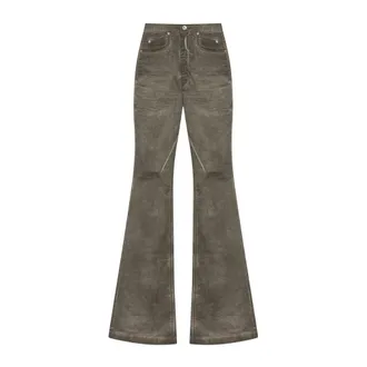 Rick Owens Jeans, Dames, Grijs, W28, Katoen, Bolan Bootcut