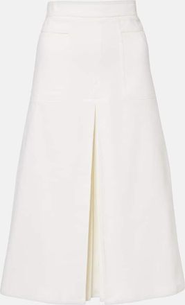 Max Mara Renoir pleated cotton midi skirt