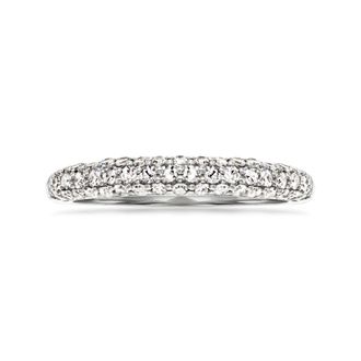 Ross-Simons Pave Lab-Grown Diamond Ring in Sterling Silver