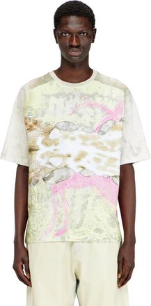 Diesel T-shirt with animal print - T-Shirts - Man - Grey