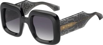 Etro Grijs Getinte Zonnebril - Dames - Zonnebrillen - Grijs - 48 MM - Accessoires
