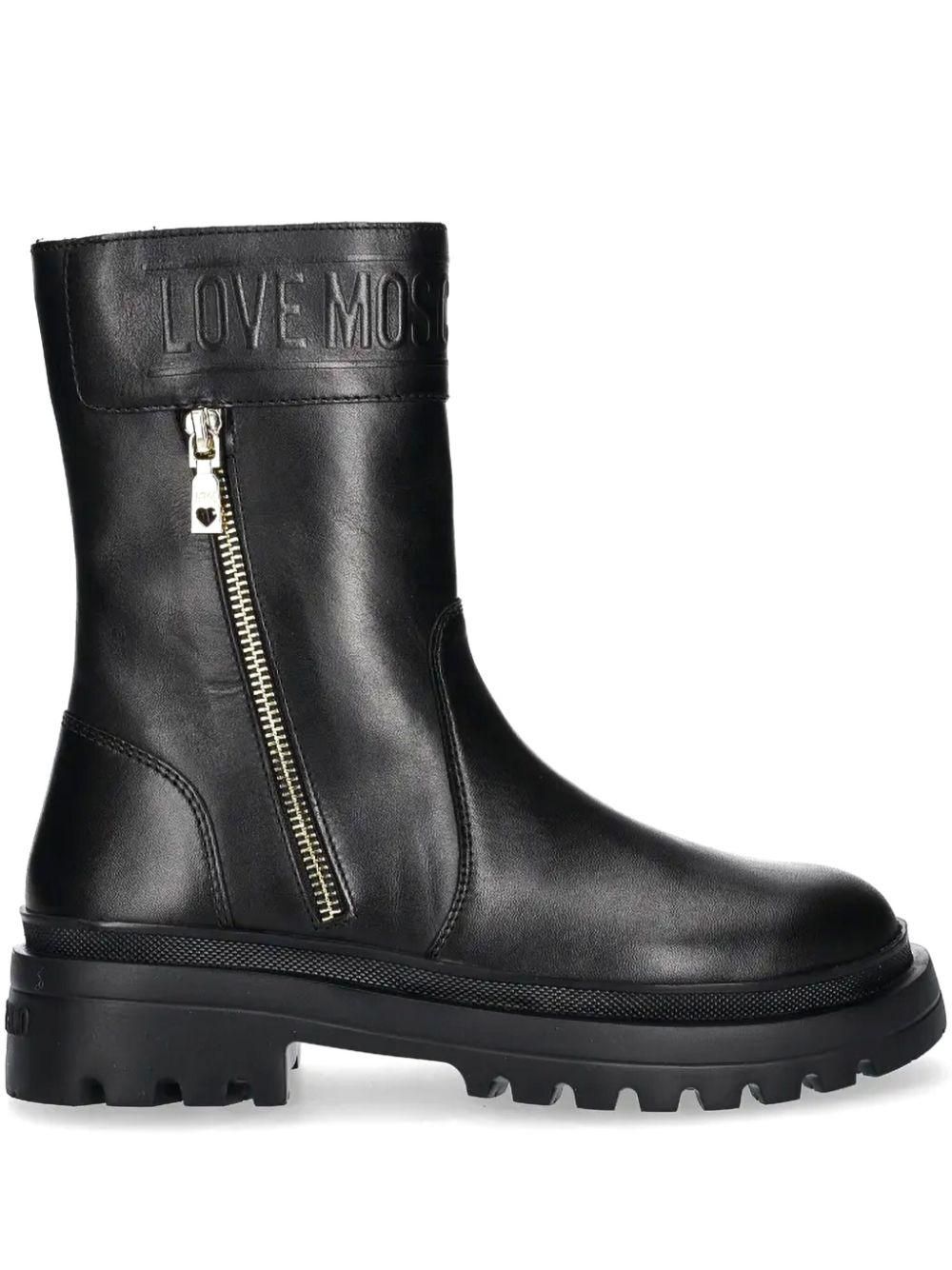 Dames Love Moschino Leren Laarzen Stylight