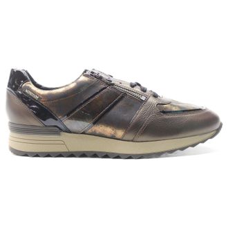 Mephisto Mephisto Toscana Metallic Leather Womens Low Top Trainers - Bronze - Size:UK 7