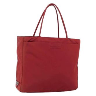 Prada Pre-owned Vintage Handtas - Dames - Vintage Shopper - Rood - ONE Size - Nylon - Vintage