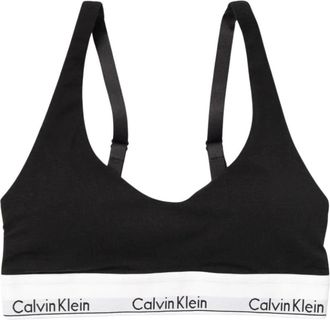 Calvin Klein Ondergoed, Dames, Zwart, M, Katoen, Elegante Comfortabele Bralette voor Vrouwen