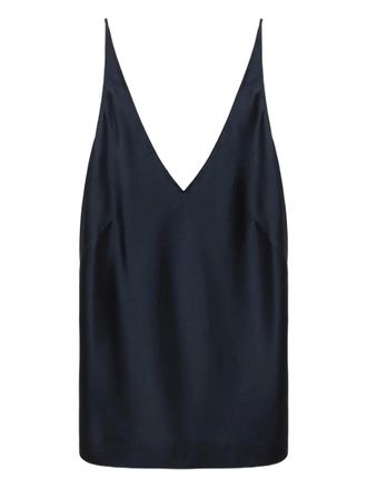 Dorothee Schumacher v-neck silk top - Blu