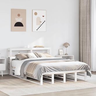 Berkfield Home Bed Frame without Mattress White 120x200 cm Solid Wood Pine | Size: Small Double