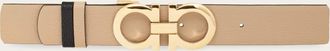 Ferragamo Women Reversible and adjustable Gancini belt Beige