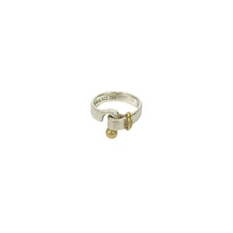 Tiffany & Co. Gold Silver Yellow Gold (18K) Silver 925 Band Ring (Pre-Owned)
