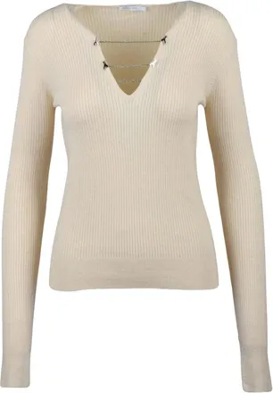 Patrizia Pepe Truien & Vesten, Dames, Wit, M, Wol, Maglia Sottogiacca