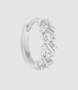 Stone Paris Mini Créole Dunaway Diamants Or Blanc (vendue à lunité)