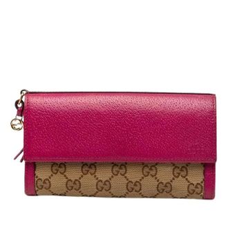 Gucci Pre-owned Wallets, female, Multicolor, Size: ONE SIZE Pre-owned Canvas Wallet