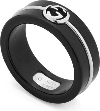 Gucci Icon Band Ring - Dames - Ringen - Zwart - 60 MM - Accessoires