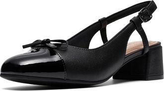 Clarks Iridessa Sling High Womens Heels Black Leather : 5.5 B - Medium