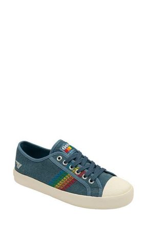 Gola Coaster Rainbow Stitch Sneaker in Denim/Multi at Nordstrom, Size 8