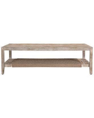 LR Home Lr Home Rayle Coastal Solid Wood & Jute Handmade Coffee Table