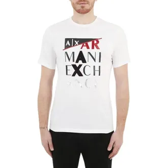 A|X Armani Exchange Hombre, Camisetas, Blanco, Talla: 2XL