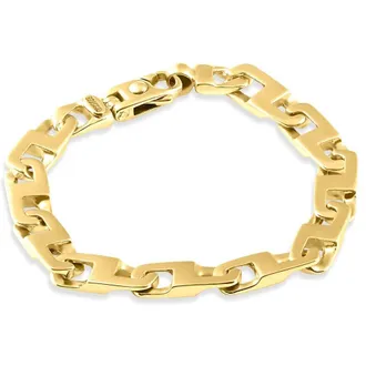 Pompeii3 Mens 14k Gold (45gram) or Platinum (73gram) 8.5mm Link Bracelet 9