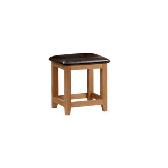 Julian Bowen Marlborough Dressing Table Stool - Oak/Dark Brown - Julian Bowen | TJ Hughes Oak