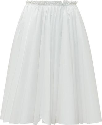 Ami Midi Corolla Rok - Dames - Midirokken - Wit - M - Wol - Rokken