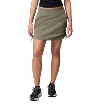 Columbia Womens All Seasons Ruched Skort Skirt, Stone Green, L