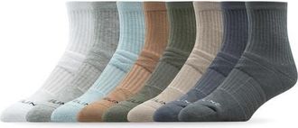 Strideline 8-Pack Assorted Half Calf Socks in Muted Multi Pack at Nordstrom, Size Medium
