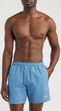 BOSS Swordfish Swim Trunks in Light Pastel/blue at Nordstrom, Size Xx-Large