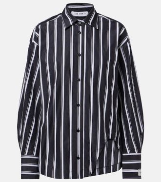 The Attico Striped cotton poplin shirt