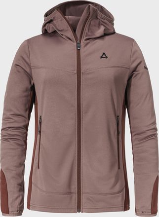 Sch&ouml;ffel Fleecejacke SCH&Ouml;FFEL Hiking Fleece Hoody Style Milagle WMS, Damen, Gr. 36, lila (3905, braun), Oberstoff: 100% Polyester; Futter: 100% Polyester, regu