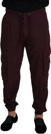Dolce & Gabbana Bordeaux Cargo Jogger Trouser Cotton Mens Pants (Pre-Owned)