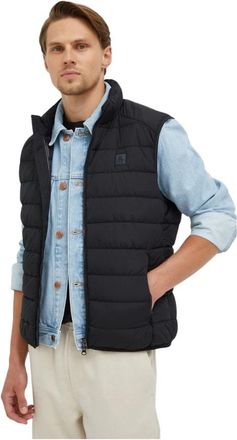 Marc O'Polo Regular Quilted Vest - Heren - Bodywarmers - Zwart - M - Leer - Jassen