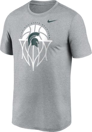 Nike Michigan State Legend Basketball Icon Nike Mens Dri-FIT College T-Shirt in Grey | NKGK06GMST-VCH