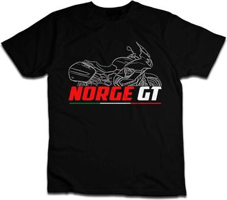 Generic Biker T-Shirt for Guzzi Norge (2006-2017) Fans, 100% Cotton, Classic Fit, Motorcycle-Inspired Design, Black - Gt 2010-2017, XXL