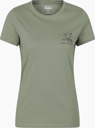 Mountain Warehouse Womens Mountain Warehouse Womens/Ladies Peak District Mountain Scene T-Shirt - Green - Size: 12