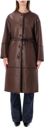 Urban Code Abrigo de Pelo Sint&eacute;tico Toscana - Coats - Mujer - Marr&oacute;n - S