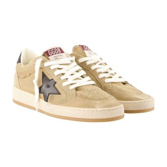 Golden Goose Womens Ball Star Sneakers - Golden Goose Deluxe Brand Leather Beige Calfskin Shoes