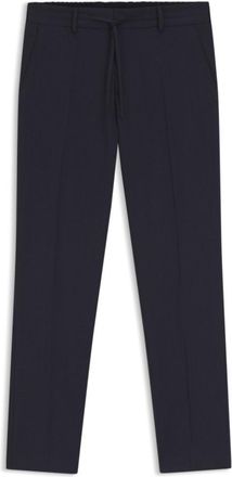 BOSS Patterned slim-fit trousers in a wool blend