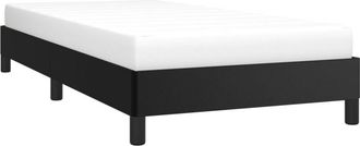 vidaXL Bed Frame without Mattress Black 90x190 cm Single Single Faux Leather vidaXL