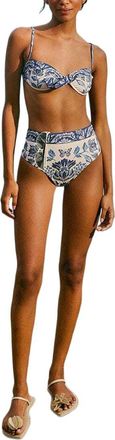 Farm Rio Delicate Tapestry High Waist Bikini Bottom