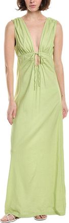 Riot Riot Calli Linen-Blend Maxi Dress