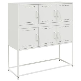 Berkfield Home Sideboard White 100.5x39x107 cm Steel