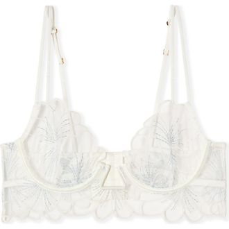 Etam Camelia Bustier Underwire Bra in White at Nordstrom, Size 36D