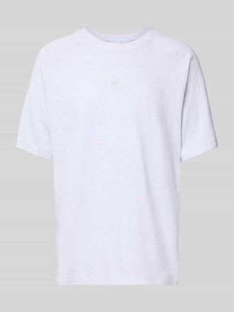 adidas Originals T-Shirt mit Label-Stitching in Hellgrau, Gr&ouml;&szlig;e L