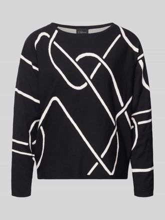 s.Oliver Black Label Regular Fit Pullover aus Viskose-Mix in Black, Gr&ouml;&szlig;e 38