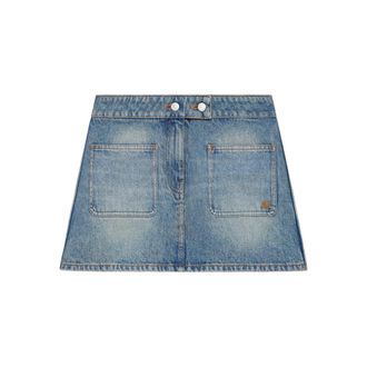 Courr&egrave;ges Signature Denim Mini Skirt